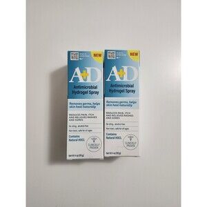 Lot of 2 A+D Antimicrobial Hydrogel Spray 4oz Germ Protection & Healing EXP 3-27